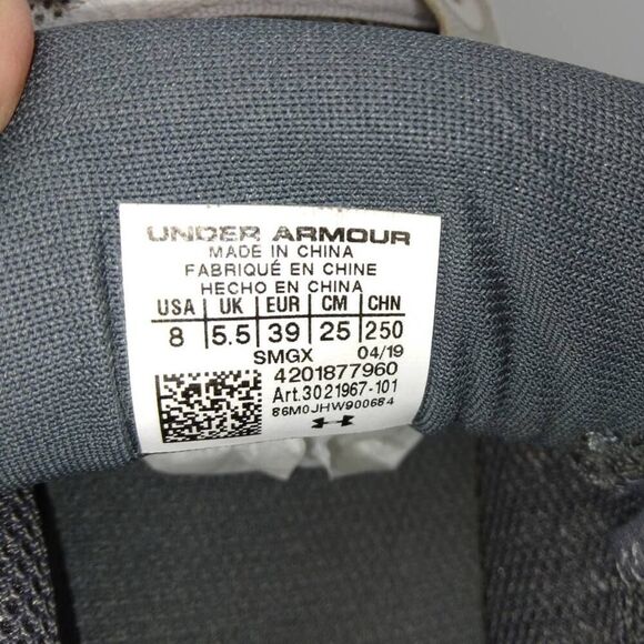 Under Armour Charged Impulse Women's Pre-owned Light Gray Running Sneakers-sz. 8 - Picture 6 of 6